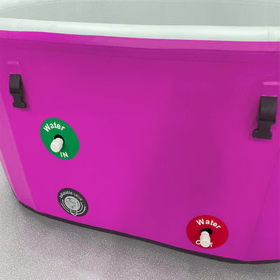 Inflatable Pink Plunge Ice Bath Cold Water Tub For Universal Applications