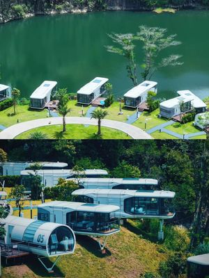 Mobile Prefab Outdoor Office Pod Neutral Colors With Modern Design