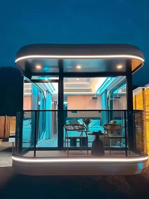 Outdoor Office Pod designed with noise reduction technology and climate control systems to maintain comfort and concentration outdoors