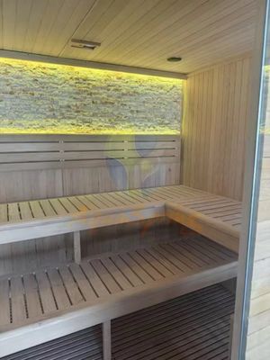 Custom Interior Steam Sauna Rooms Traditional With 8mm Tempered Glass Door