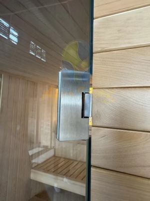 Custom Interior Steam Sauna Rooms Traditional With 8mm Tempered Glass Door