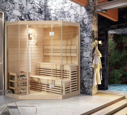 Home Multi Person Steam Sauna Rooms Durable With Electric Stove