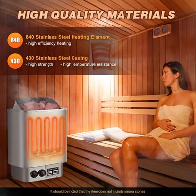 Panoramic Outdoor Sauna And Steam Room High Privacy With Wood Burning Stove