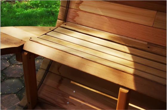 Panoramic Outdoor Sauna And Steam Room High Privacy With Wood Burning Stove