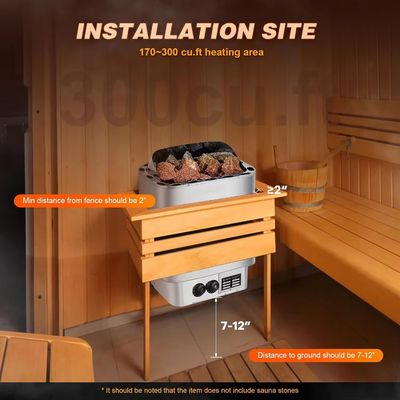 6 X 6 X 7 Rectangular Outdoor Wooden Steam Sauna Cabin Offering Spacious Interior and Steam Distribution for Maximum Comfort