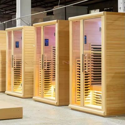 6 X 6 X 7 Rectangular Outdoor Wooden Steam Sauna Cabin Offering Spacious Interior and Steam Distribution for Maximum Comfort
