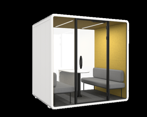 Small Aluminum Metal Prefabricated Telephone Booth, Modular Micro Customized Soundproof House Meeting Room