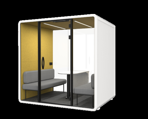 Small Aluminum Metal Prefabricated Telephone Booth, Modular Micro Customized Soundproof House Meeting Room