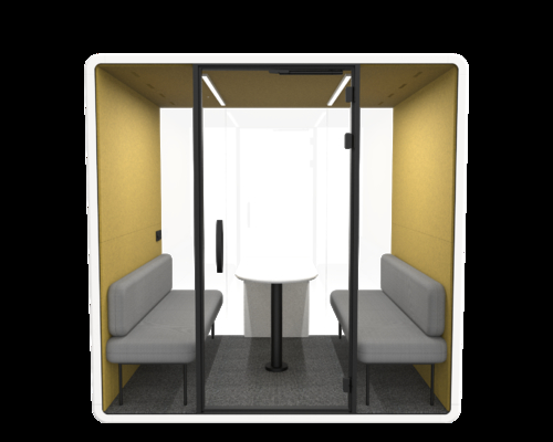 Small Aluminum Metal Prefabricated Telephone Booth, Modular Micro Customized Soundproof House Meeting Room