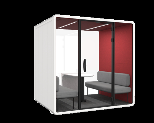 Four Person  Telephone Booth, Modular Micro Customized Soundproof House Meeting Room