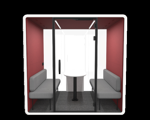 Four Person  Telephone Booth, Modular Micro Customized Soundproof House Meeting Room