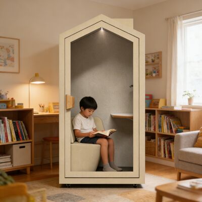 Home Office Pod engineered to reduce noise distractions and improve work efficiency in busy office or home environments