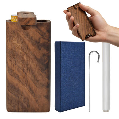 One Hitter Set Handcrafted Wooden Storage Box with Lid – Small Decorative Keepsake Container for Desktop Organization, DIY Crafts, Jewelry, and Travel – Rustic Gift Box for Home Décor