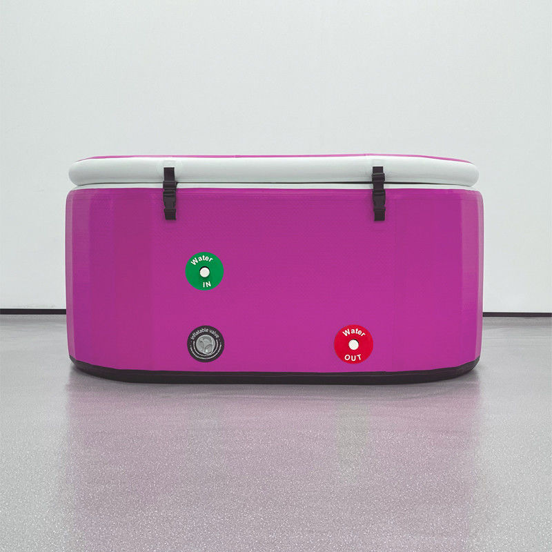 Inflatable Pink Plunge Ice Bath Cold Water Tub For Universal Applications