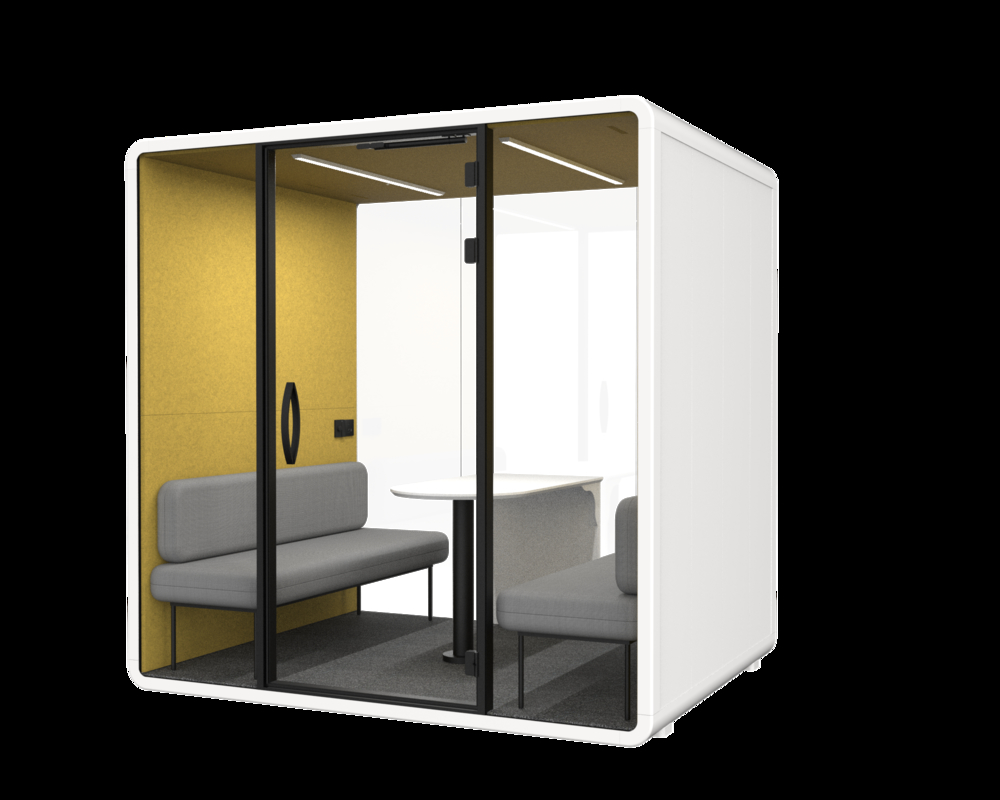 Small Aluminum Metal Prefabricated Telephone Booth, Modular Micro Customized Soundproof House Meeting Room