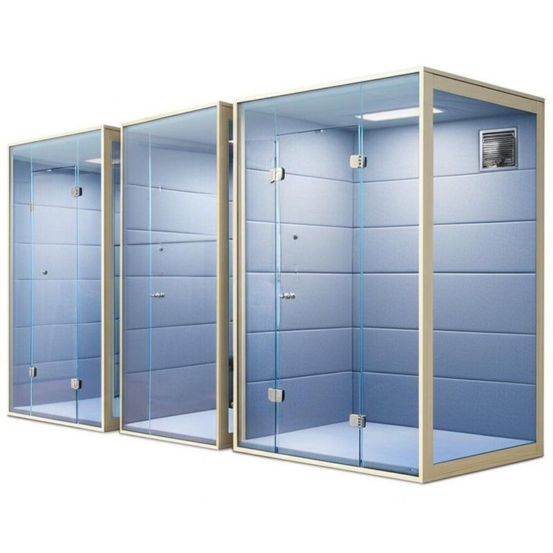 Various Sizes Soundproofed Workspace Featuring Built-in Ventilation System Designed to Improve Acoustic Comfort and Air