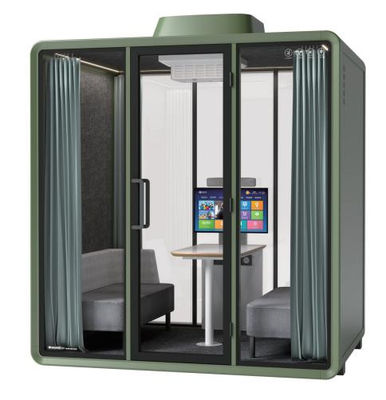 Soundproof Outdoor Meeting Pods Waterproof Garden Office Booth With LED Lights