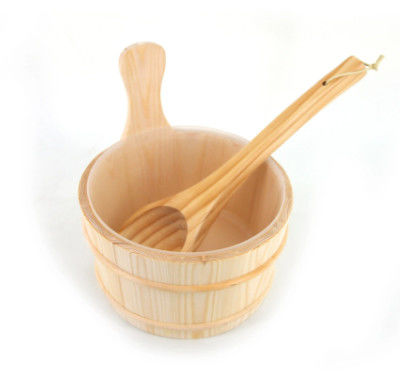 Portable Wooden Foot Bath Basin High Durability Sauna Accessories