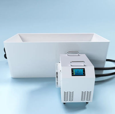 Freestanding Acrylic Cold Plunge Tub Chiller 0.8/1/2HP Uv Disinfection For Adult
