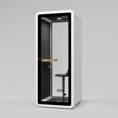 Portable Acoustic Meeting Pods White With Aluminum Frame Material