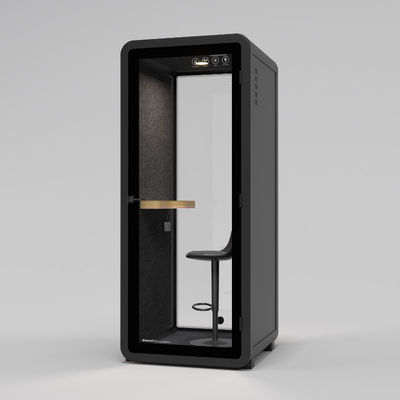 Efficient Black Soundproof Meeting Pods Portable For Workspaces Meeting