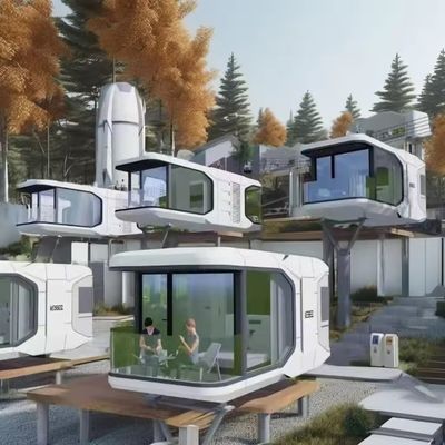 Luxury Outdoor Office Pod 2 Bedroom Commercial Space With Kitchen Steel Structure