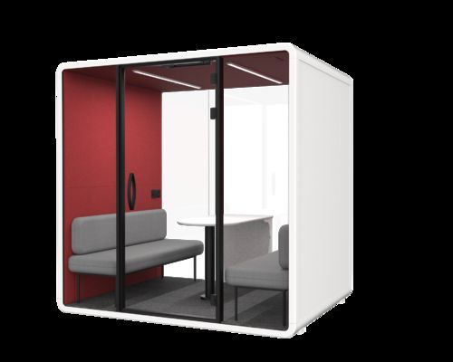 Four Person  Telephone Booth, Modular Micro Customized Soundproof House Meeting Room